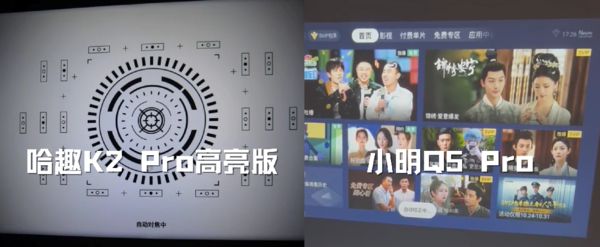 K2Pro 高亮版对比小明Q5 Pro！九游会登录j9入口千元投影仪的较量：哈趣(图7)
